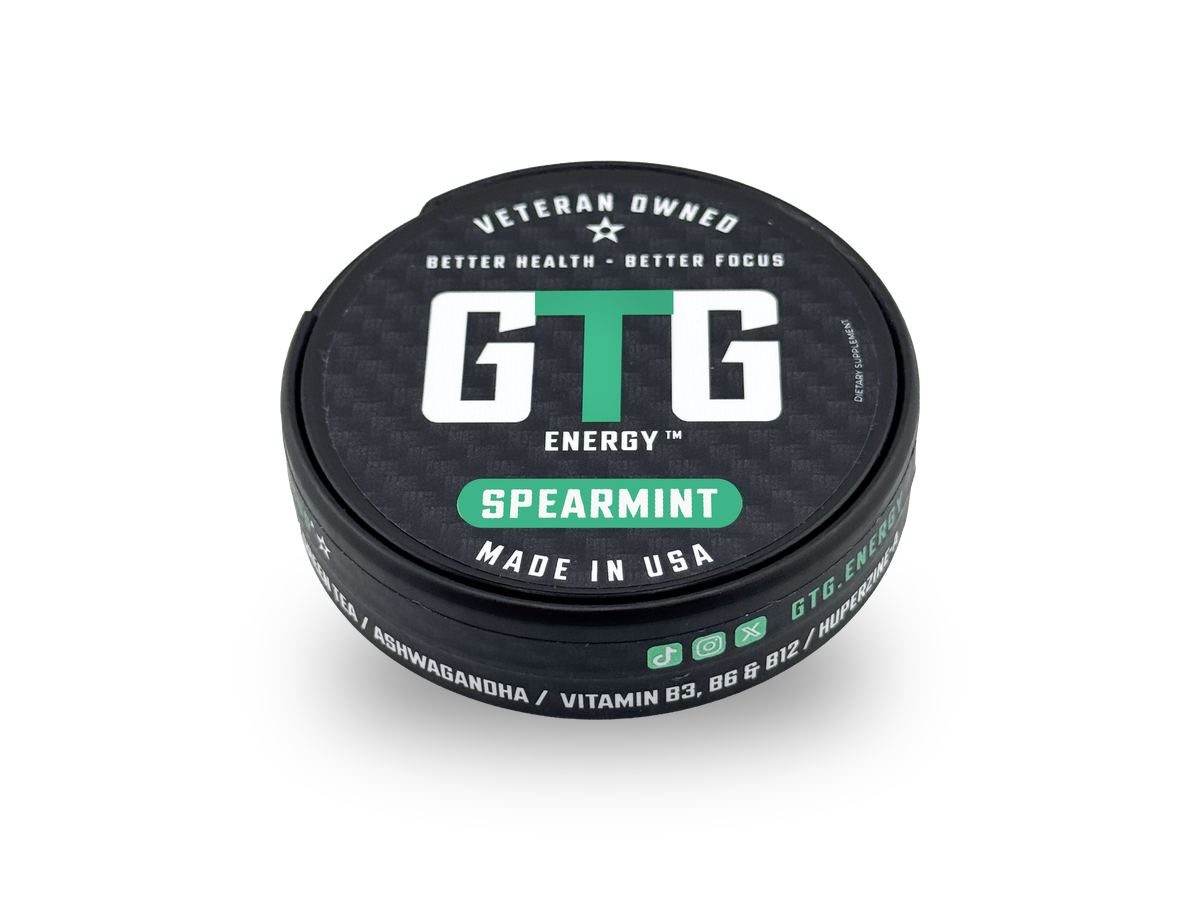 GTG Energy® Pouches – Spearmint can