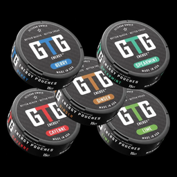 Assorted GTG Energy cans representing the BUILD YOUR BUNDLE